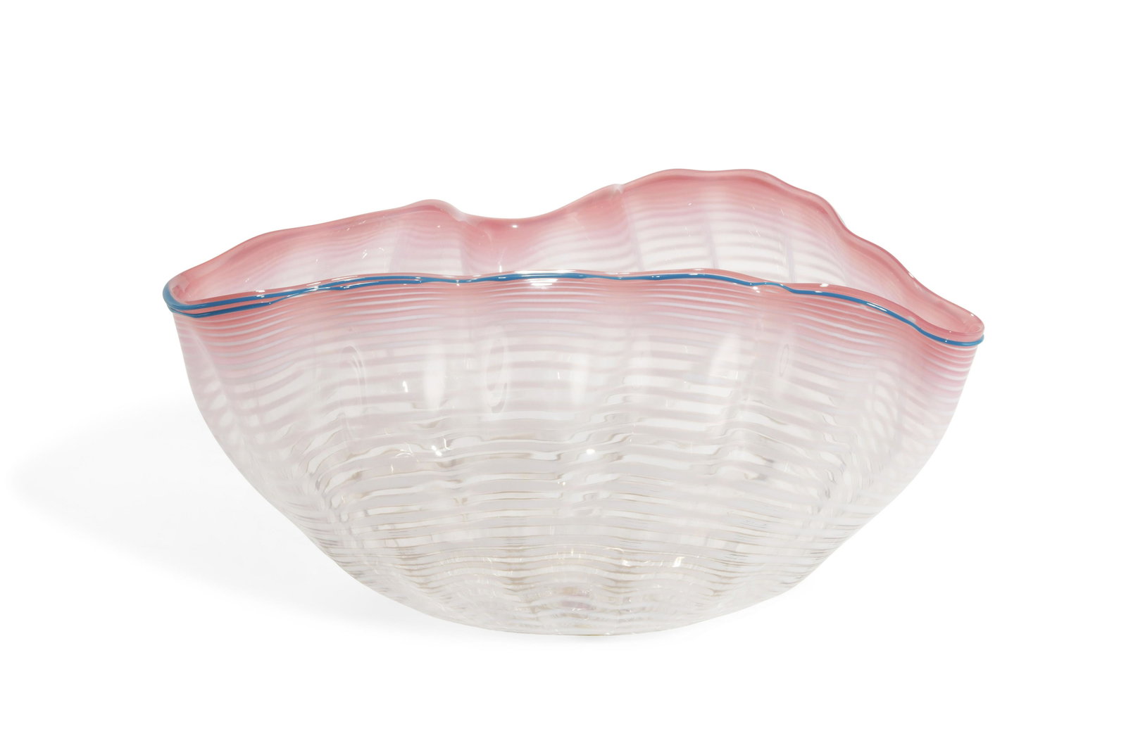 Dale Chihuly, glass, Untitled, 1983: Dale Chihuly (American, b. 1941) Untitled, 1983 blown glass signed Chihuly and dated to underside. height 8 1/4in (21cm); width 19 1/2in (49.5cm); depth 15in (38cm)