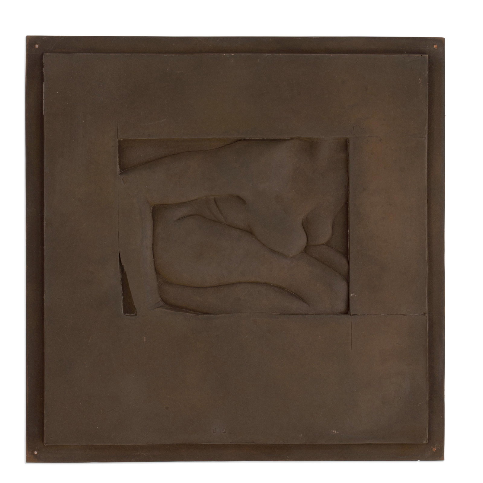Robert Graham L2, circa 1992: Robert Graham (American, 1938-2008) L2, circa 1992 cast copper bas-relief with unique patina, edition of 8 stamped to right side L2 14 x 14in (35.5 x 35.5cm) Provenance: Property from the Estate of Pa