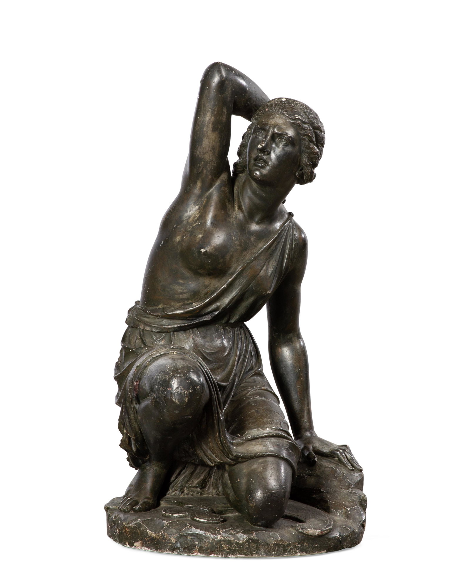 A painted plaster model of Diana: A painted plaster model of Diana 20th century height 42 1/2in (108cm); width 25in (63.5cm); depth 26 1/2in (67cm) Provenance: Property from Private Beverly Hills Collection, curated by Hendrix Allardy