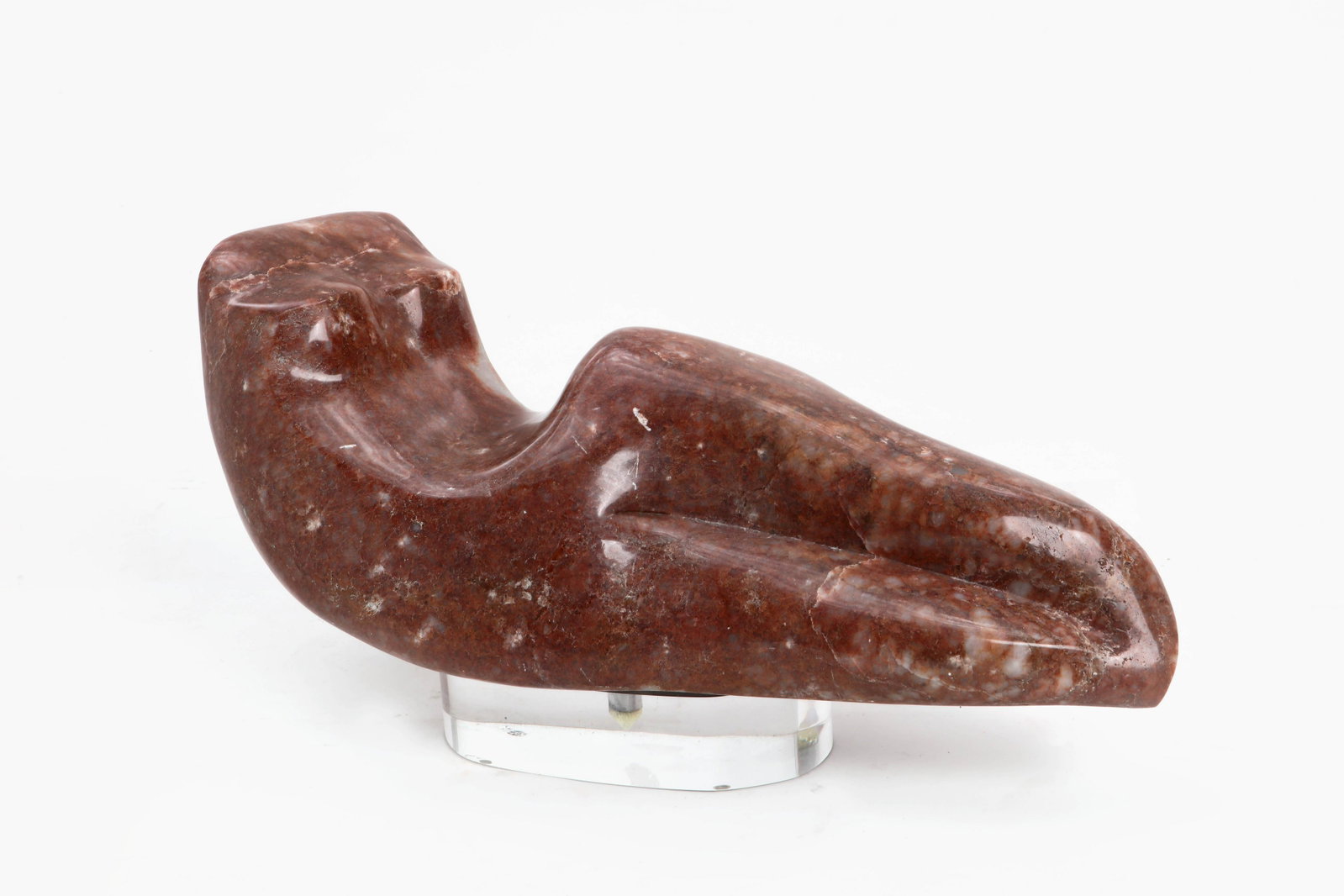 Pat Epstein, alabaster, Female torso: Pat Epstein (American, 1924-2015) Female torso carved alabaster raised on a granite base height 8 1/4in (21cm); width 14 1/2in 37cm); depth 10 1/4in (26cm) Provenance: Property from the Estate of Pat 
