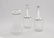 Pair of French silver & glass decanters & a vase