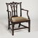 A George III mahogany open armchair