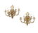 A pair of Louis XV style gilt bronze wall lights