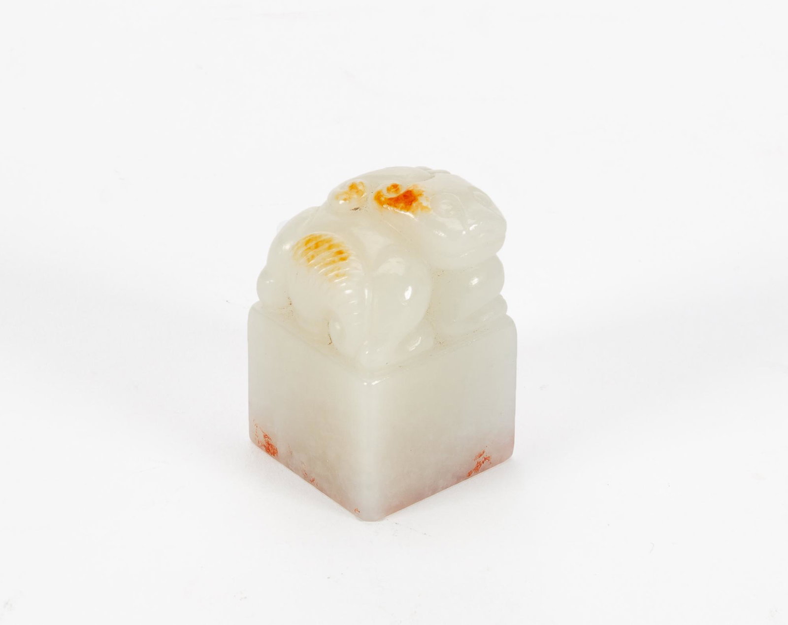 A Chinese  jade figural seal stamp (1 of 3)