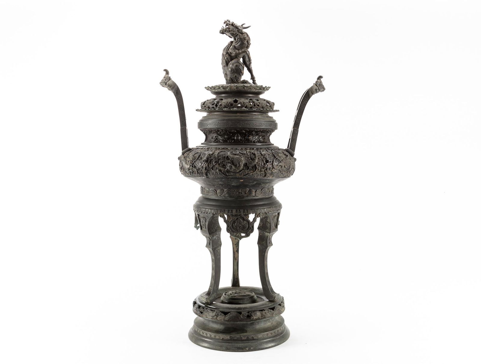 A Japanese  bronze censer (1 of 5)