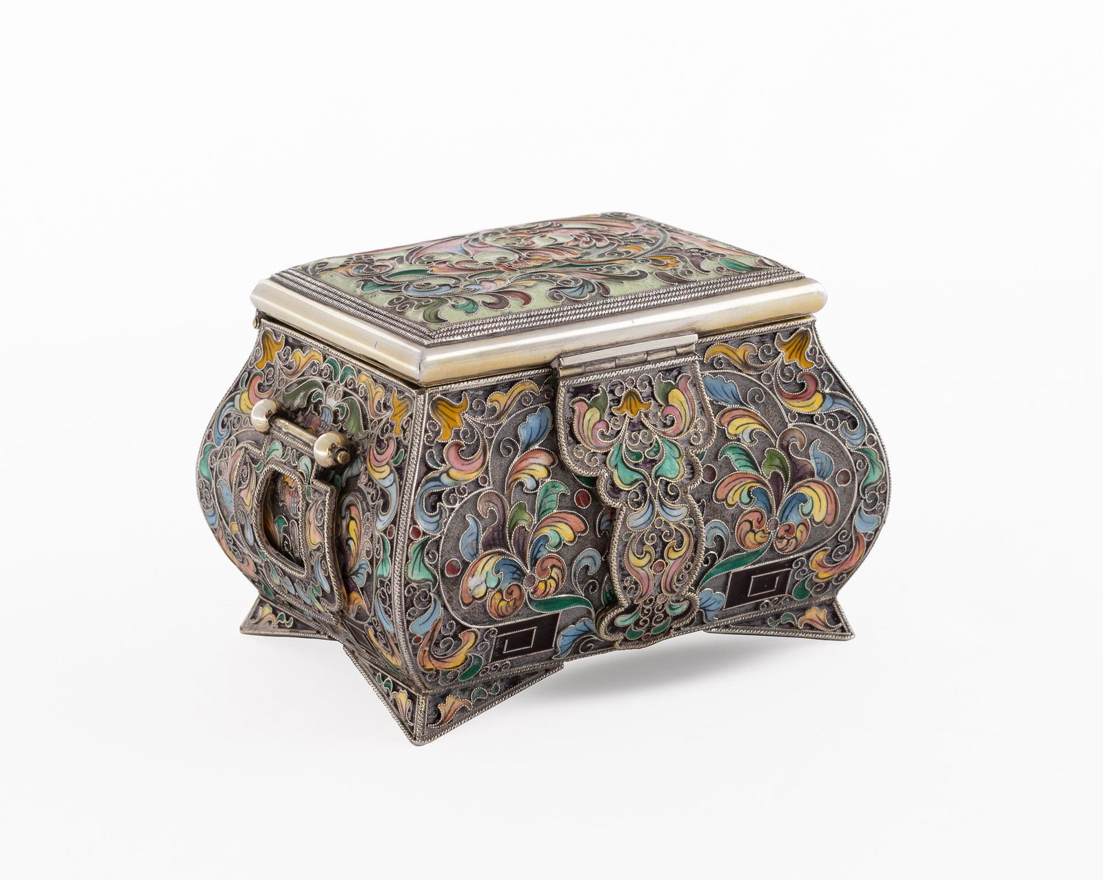 A Continental enameled silver table casket (1 of 10)