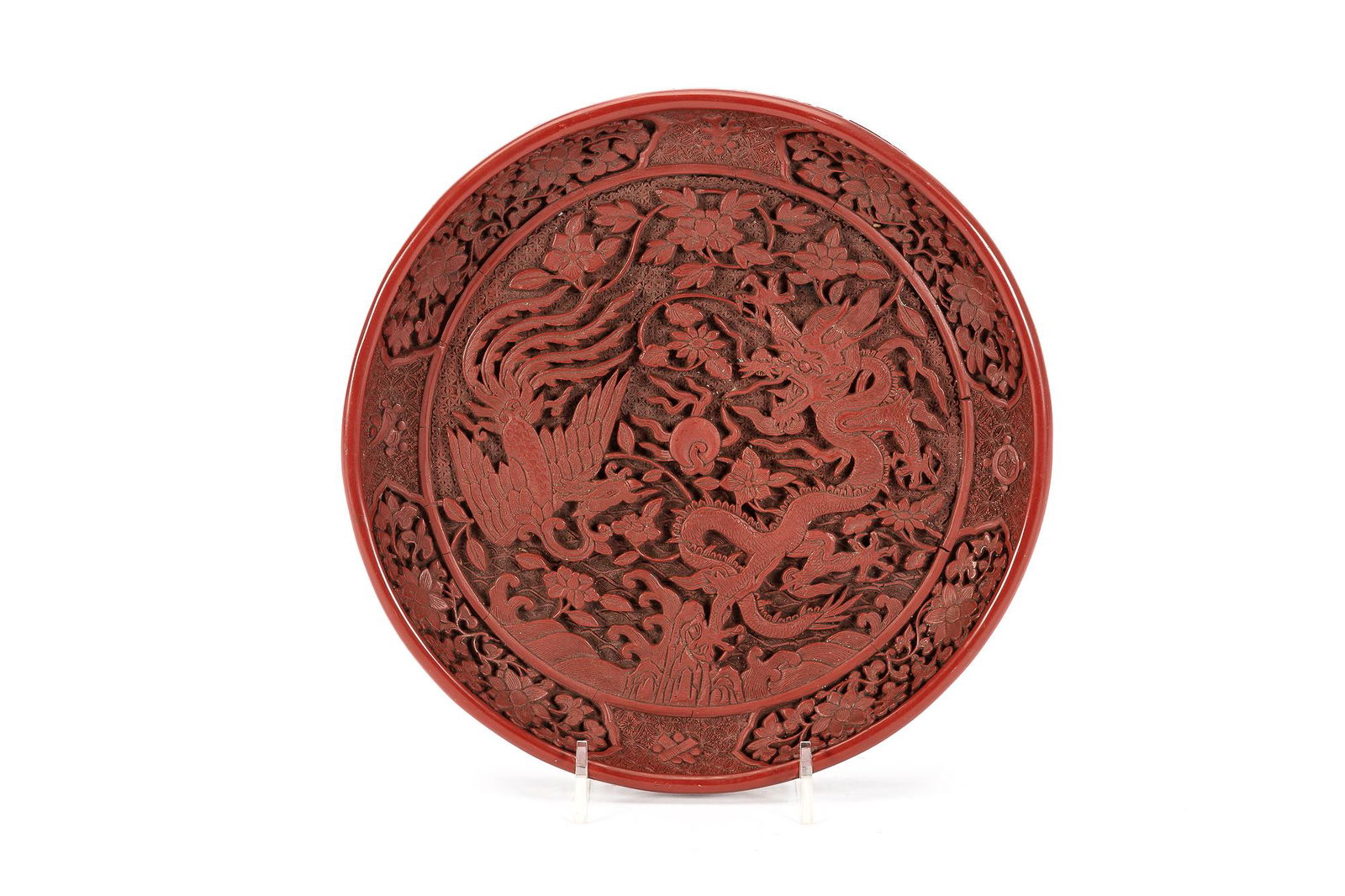 A Chinese  cinnabar lacquer dish (1 of 3)