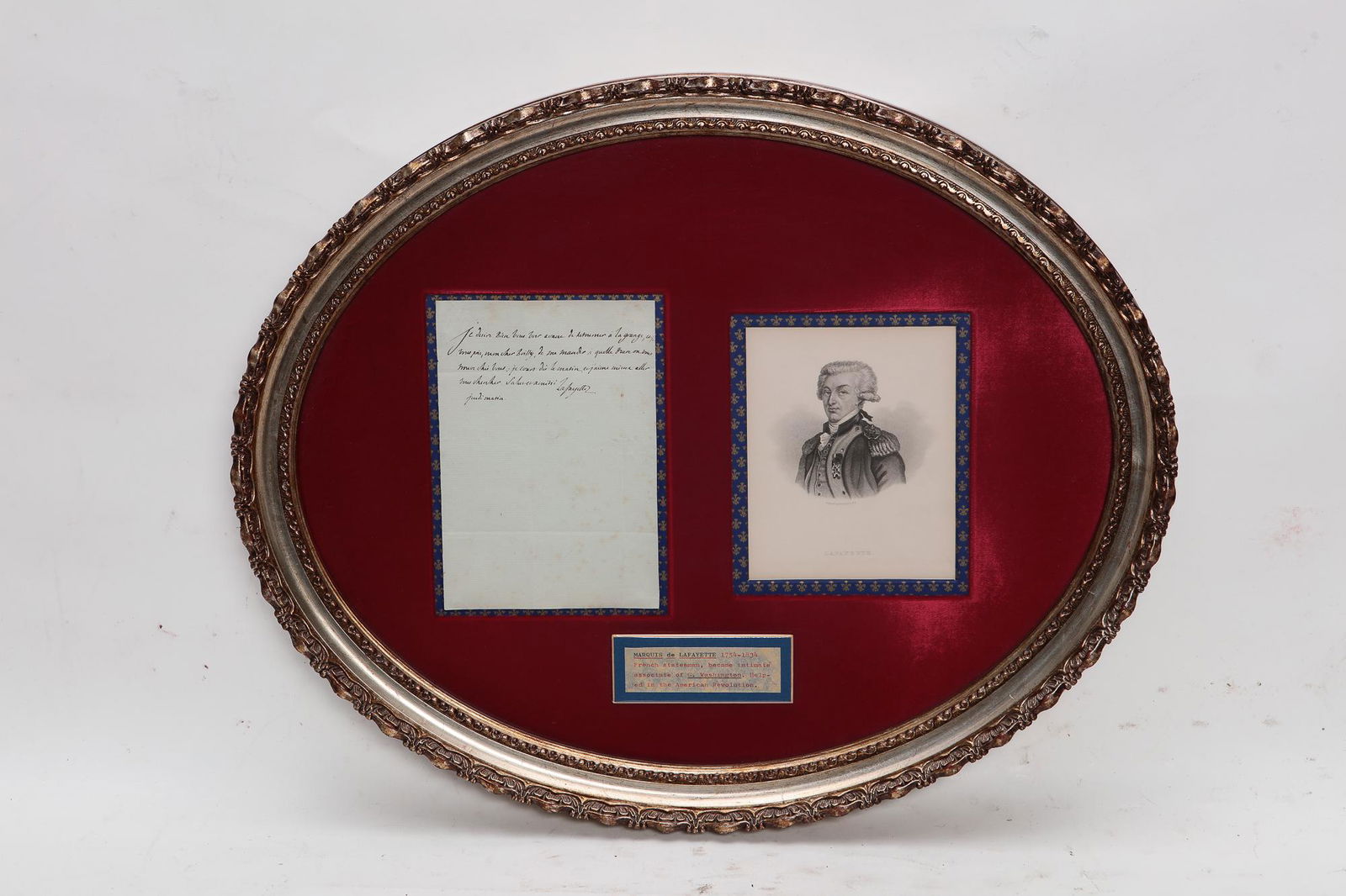 A Marquis de Lafayette autographed note (1 of 3)