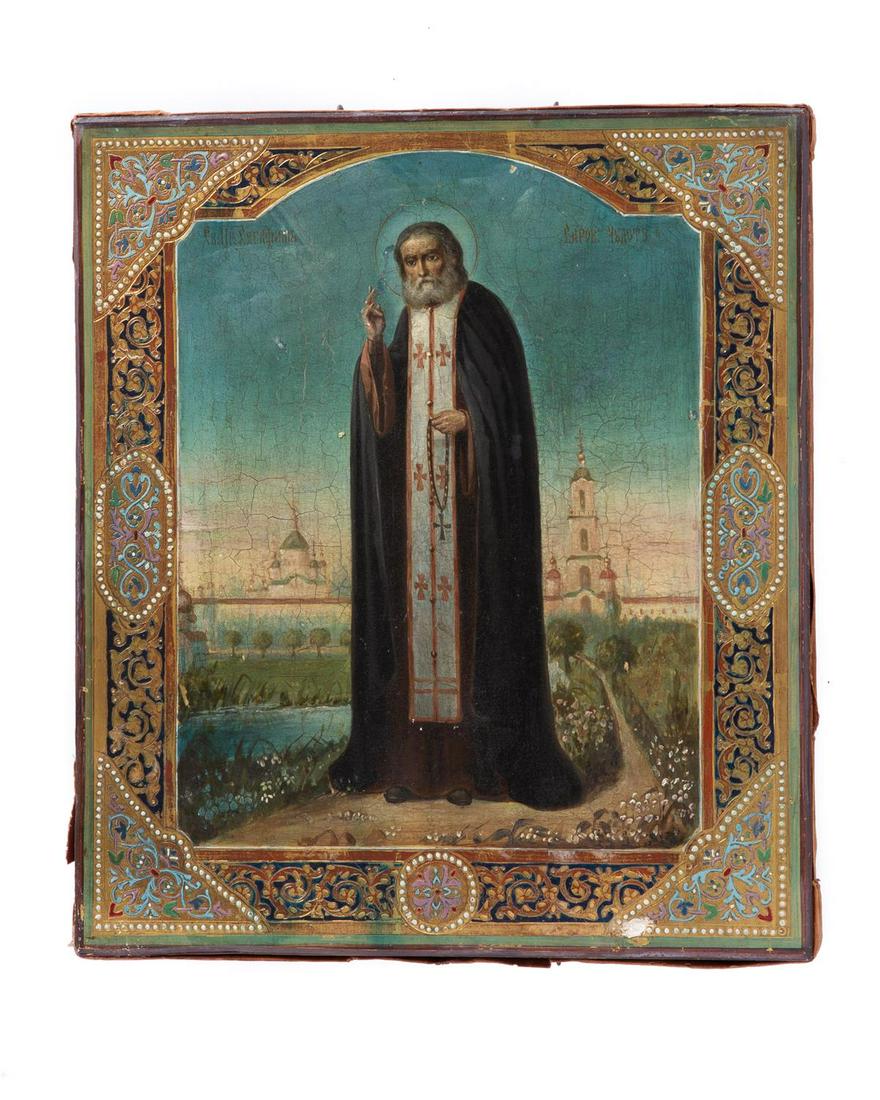 A Russian icon of Saint Seraphim of Sarov (1 of 2)