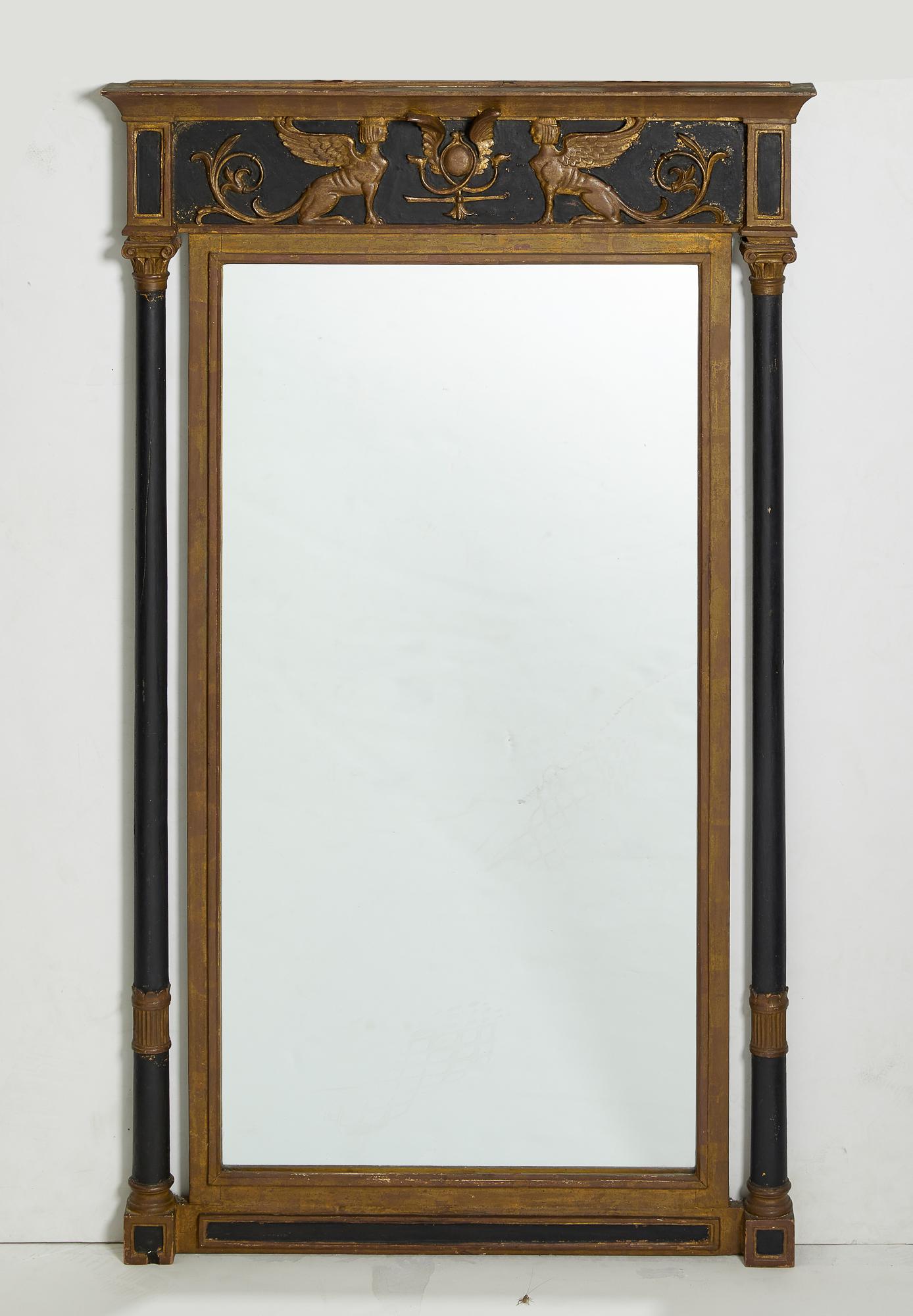 A Neoclassical style giltwood mirror (1 of 2)