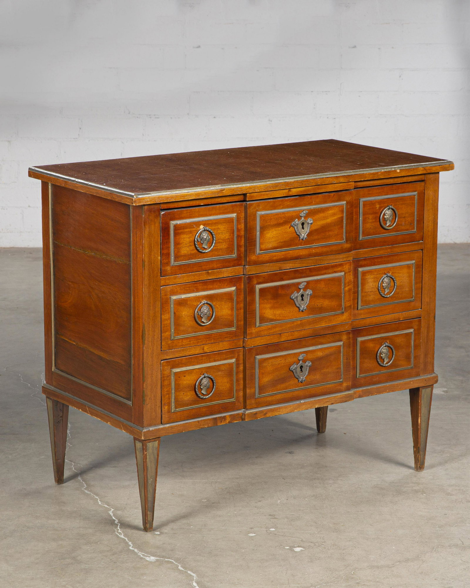 A North European brass mounted mahogany commode (1 of 4)