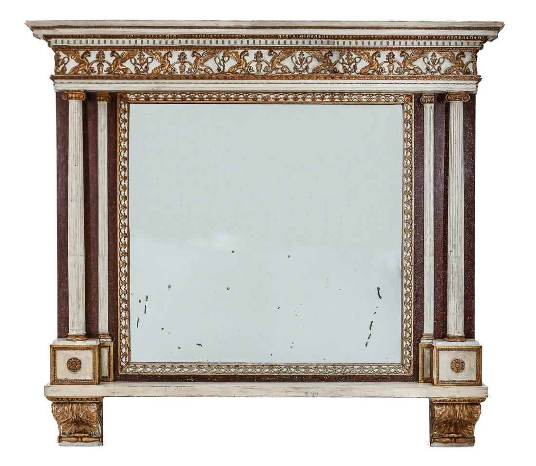 Italian Neoclassical style faux porphyry mirror (1 of 3)
