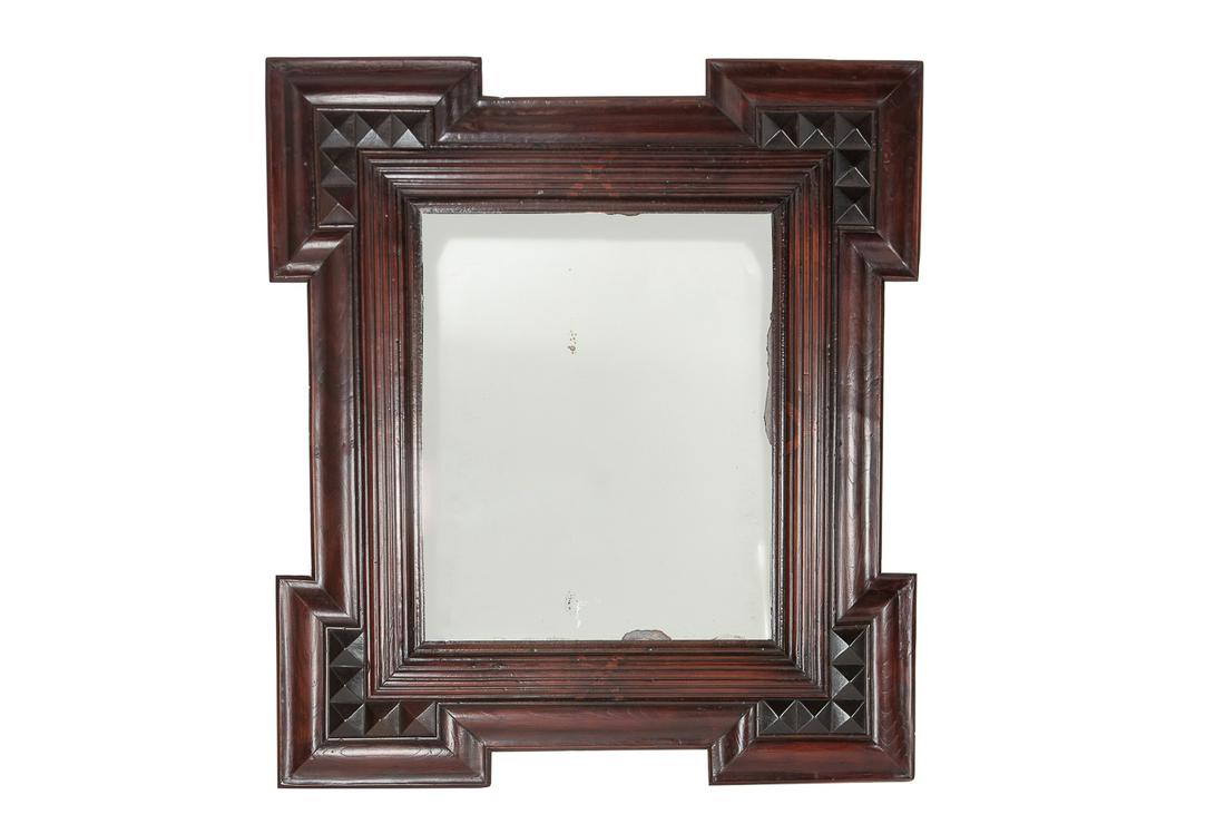 A Flemish Baroque style stained oak mirror (1 of 3)