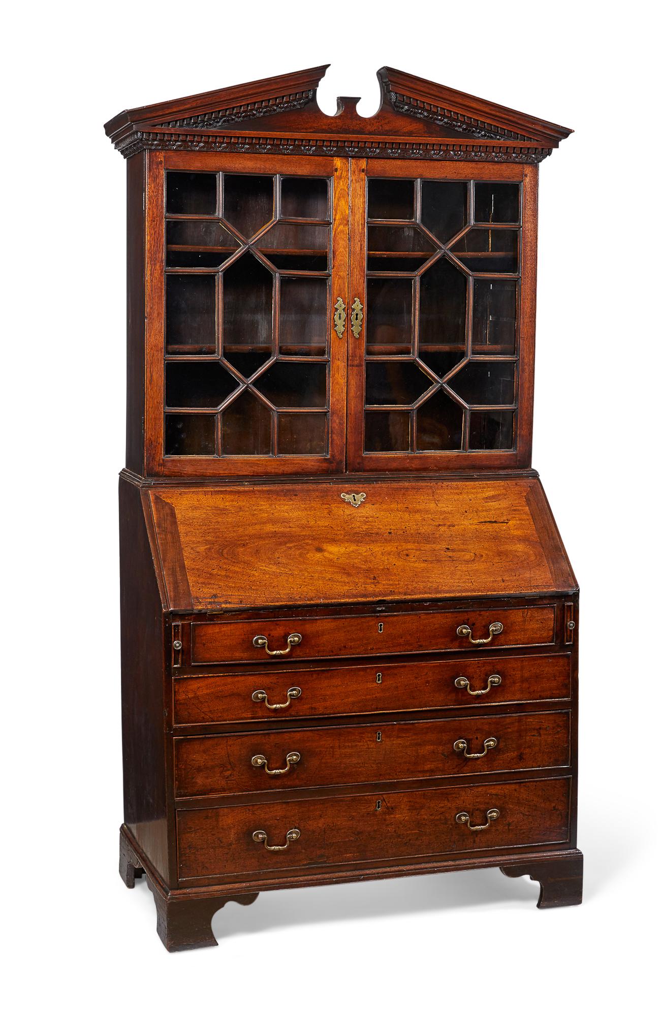 A George III mahogany bureau bookcase (1 of 3)