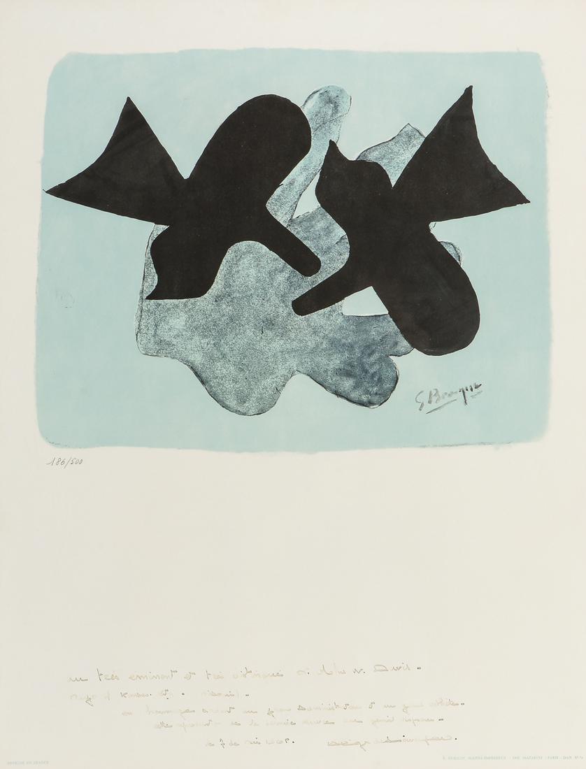 Georges Braque, Deux oiseaux noirs,  lithograph (1 of 4)
