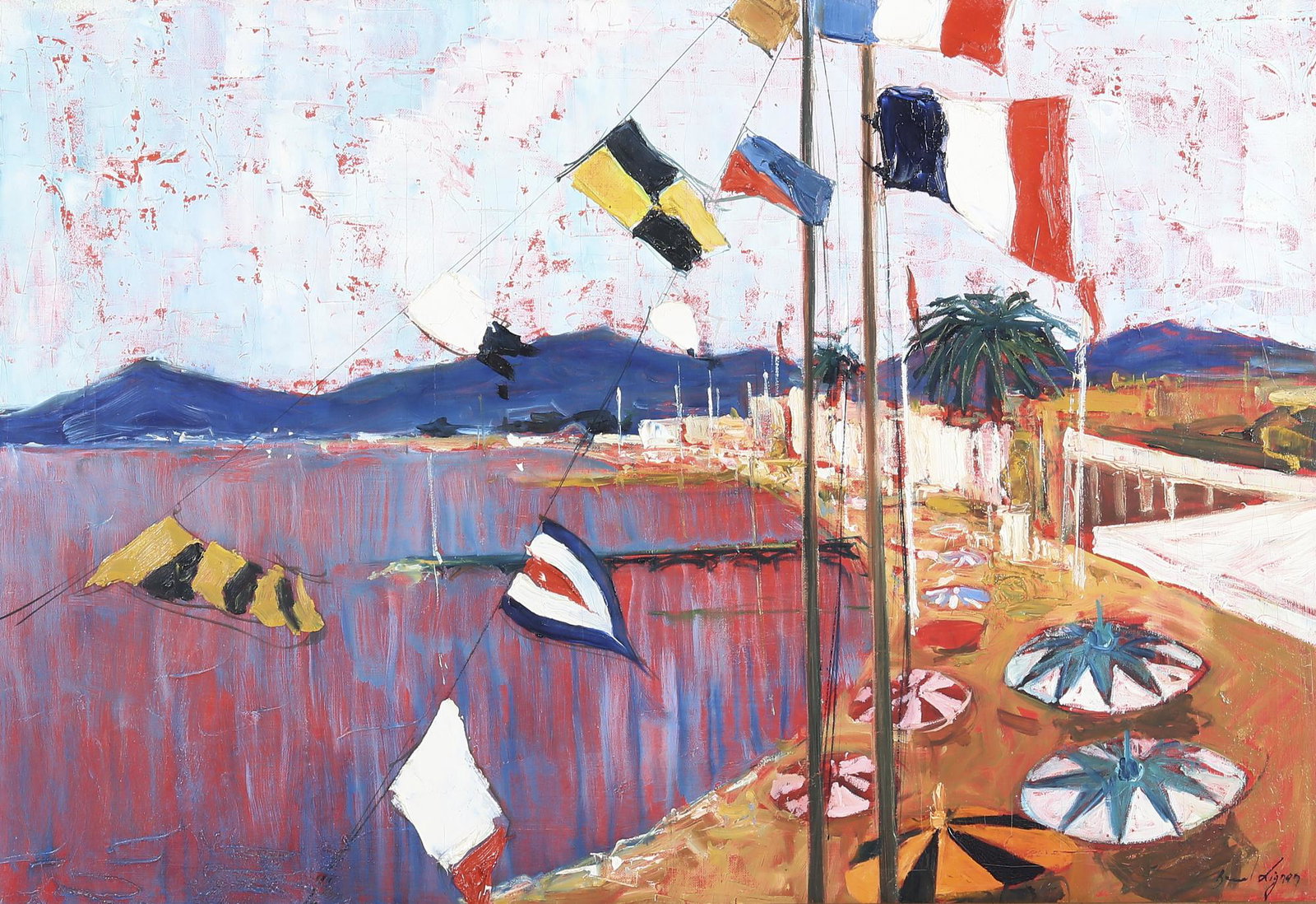 Bernard Lignon, Jaun le Paris: Bernard Lignon(French, b. 1928)Jaun le Parisoil on canvassigned lower right Bernard Lignon20 x 29in (51 x 74cm) Provenance: Property from the Collection of Raymond Enkeboll.