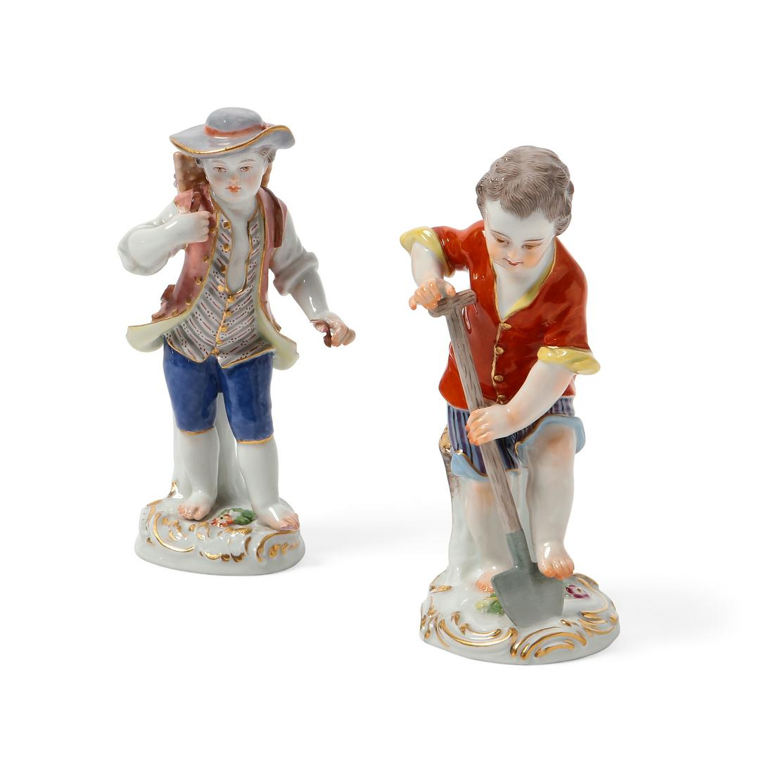 Two Meissen porcelain figures, 20th century (1 of 5)
