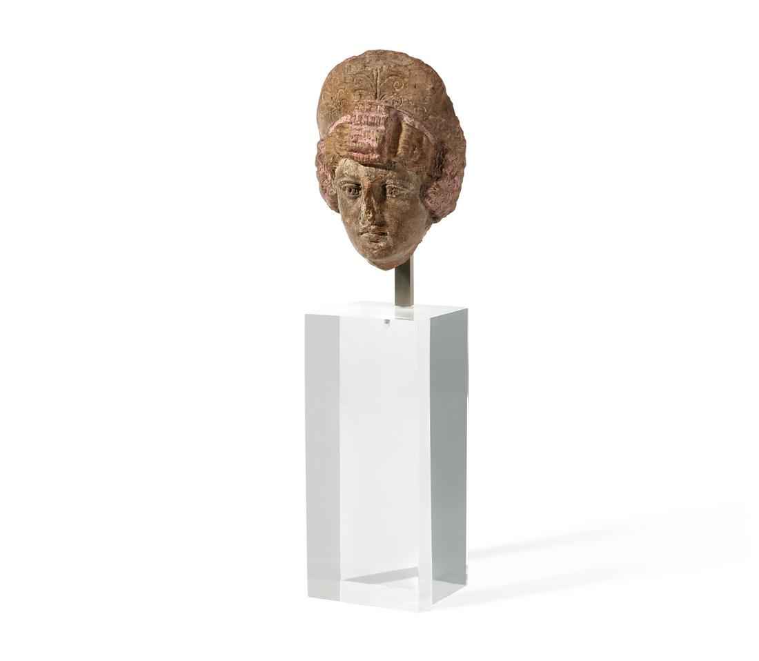 Greek terracotta female protome head, Magna Graecia (1 of 4)