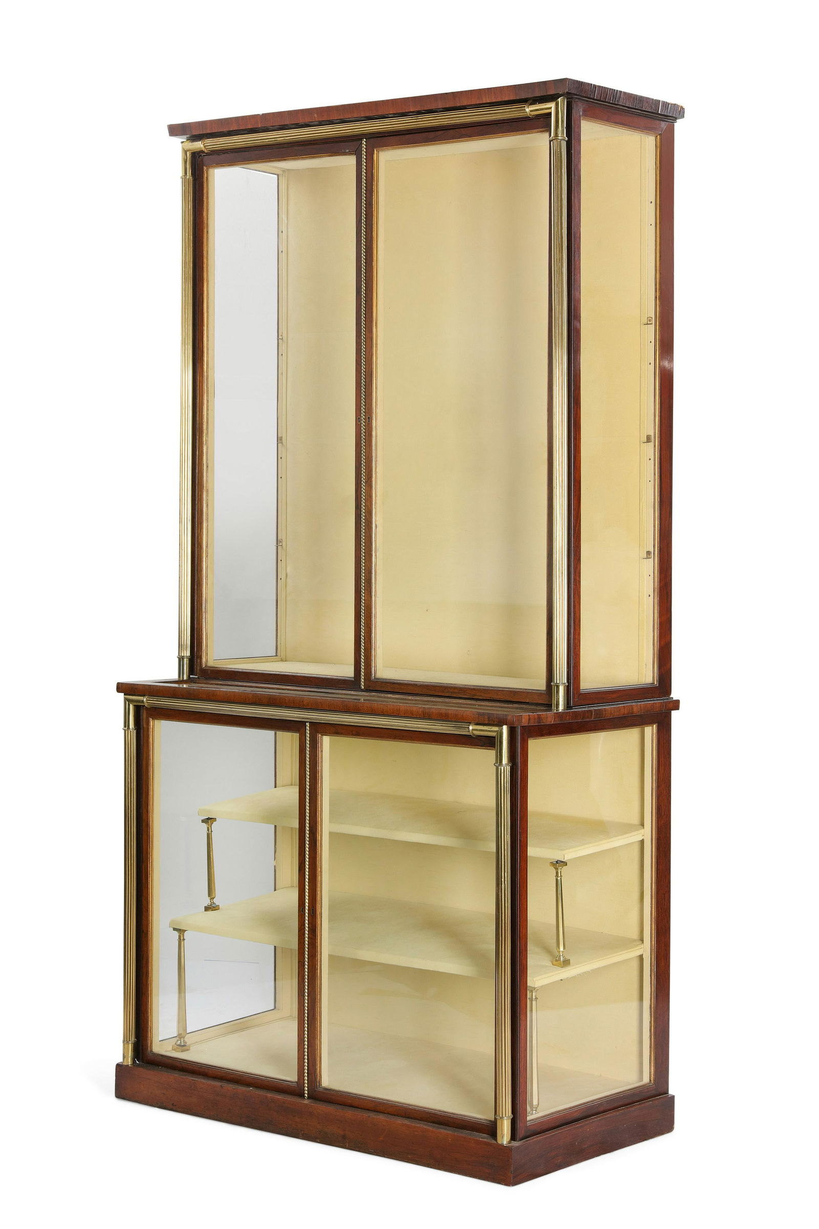 An English exotic hardwood vitrine cabinet (1 of 4)