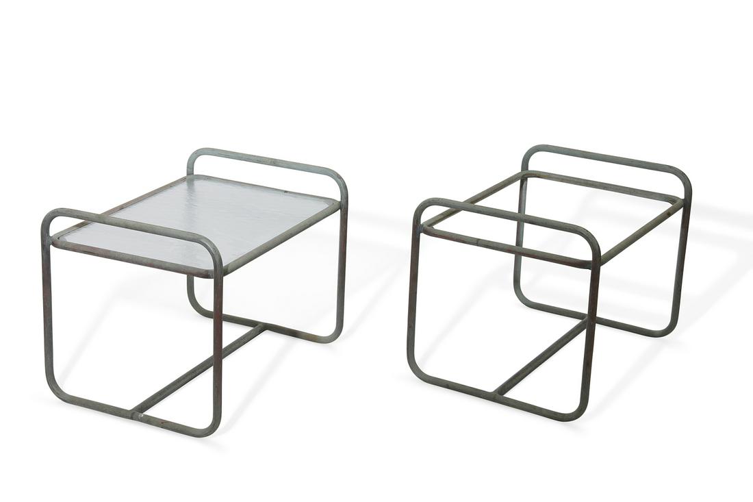 A pair of Walter Lamb, Brown Jordan side tables (1 of 1)