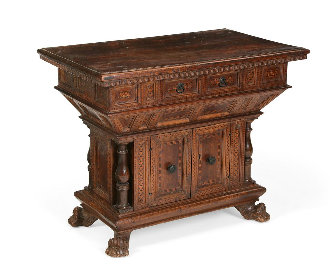 A small Italian Baroque style walnut credenza (1 of 2)