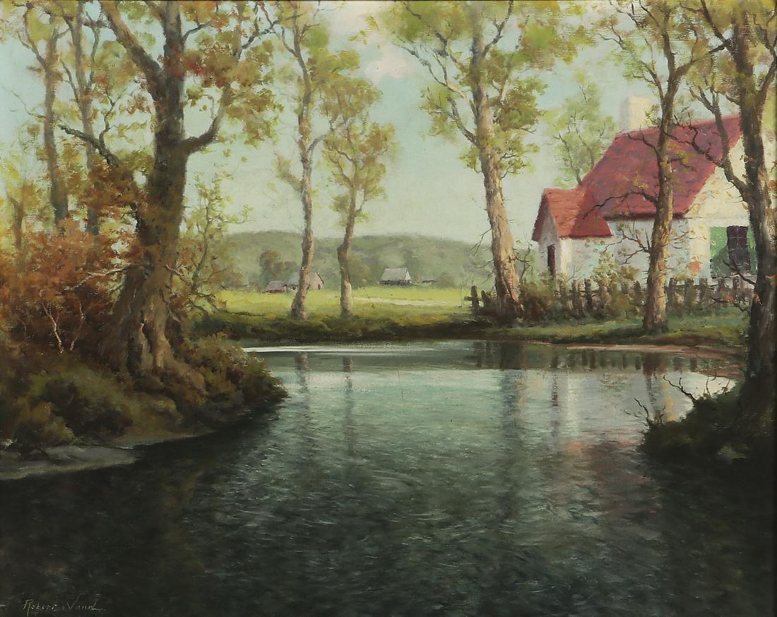 American School, Autumn landscape, oil on canvas (1 of 4)