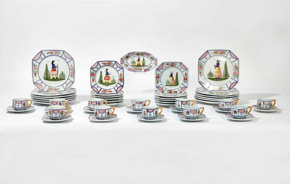 A Quimper faience table service for twelve (1 of 3)