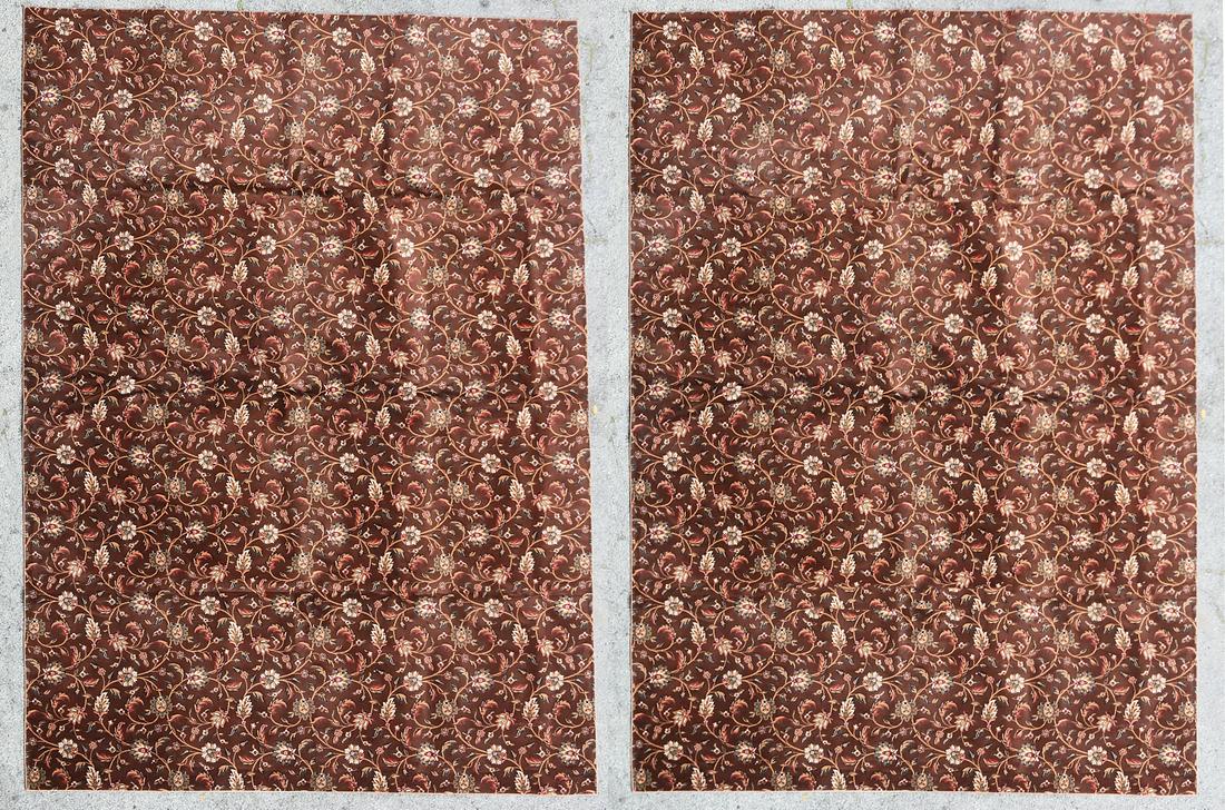 Pair of room size carpets with floral pattern (1 of 3)