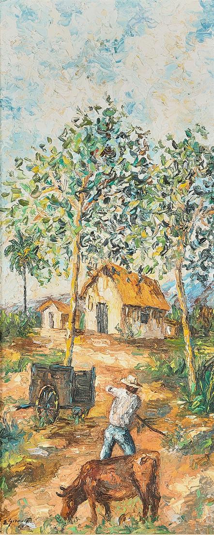 Eric Girault (Hatian, b. 1937), oil on canvas (1 of 4)