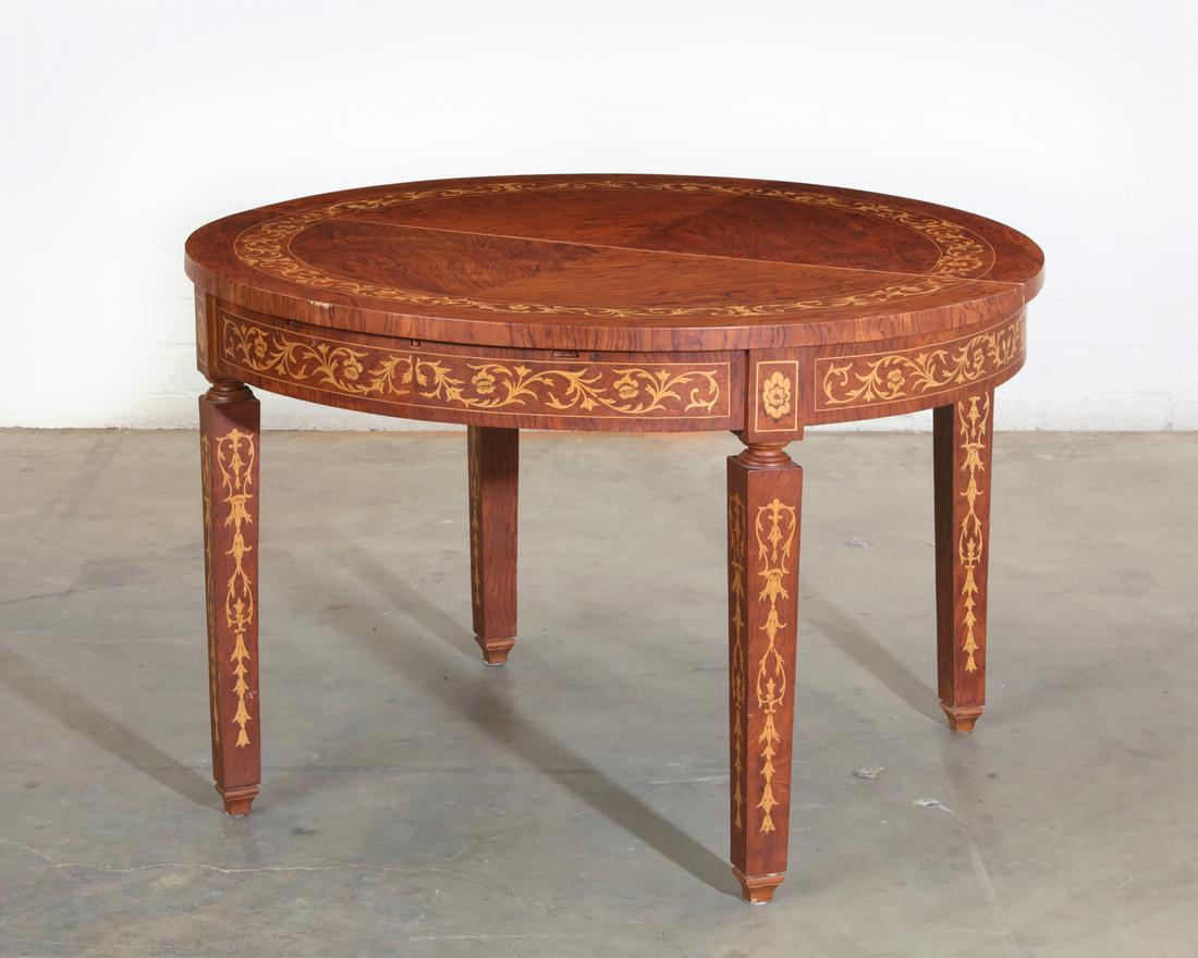 Neoclassical style extension dining table, modern (1 of 2)