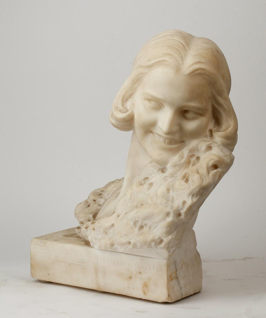 An Italian  alabaster bust (1 of 3)