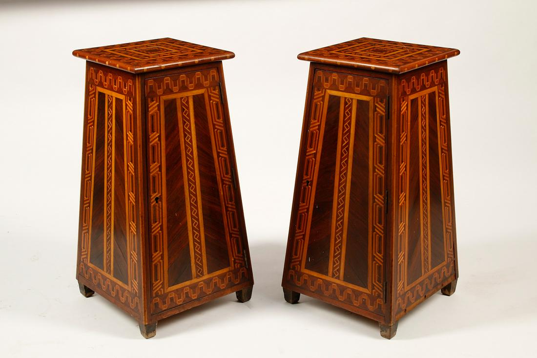 A pair of Neoclassical style pedestal cupboards (1 of 4)
