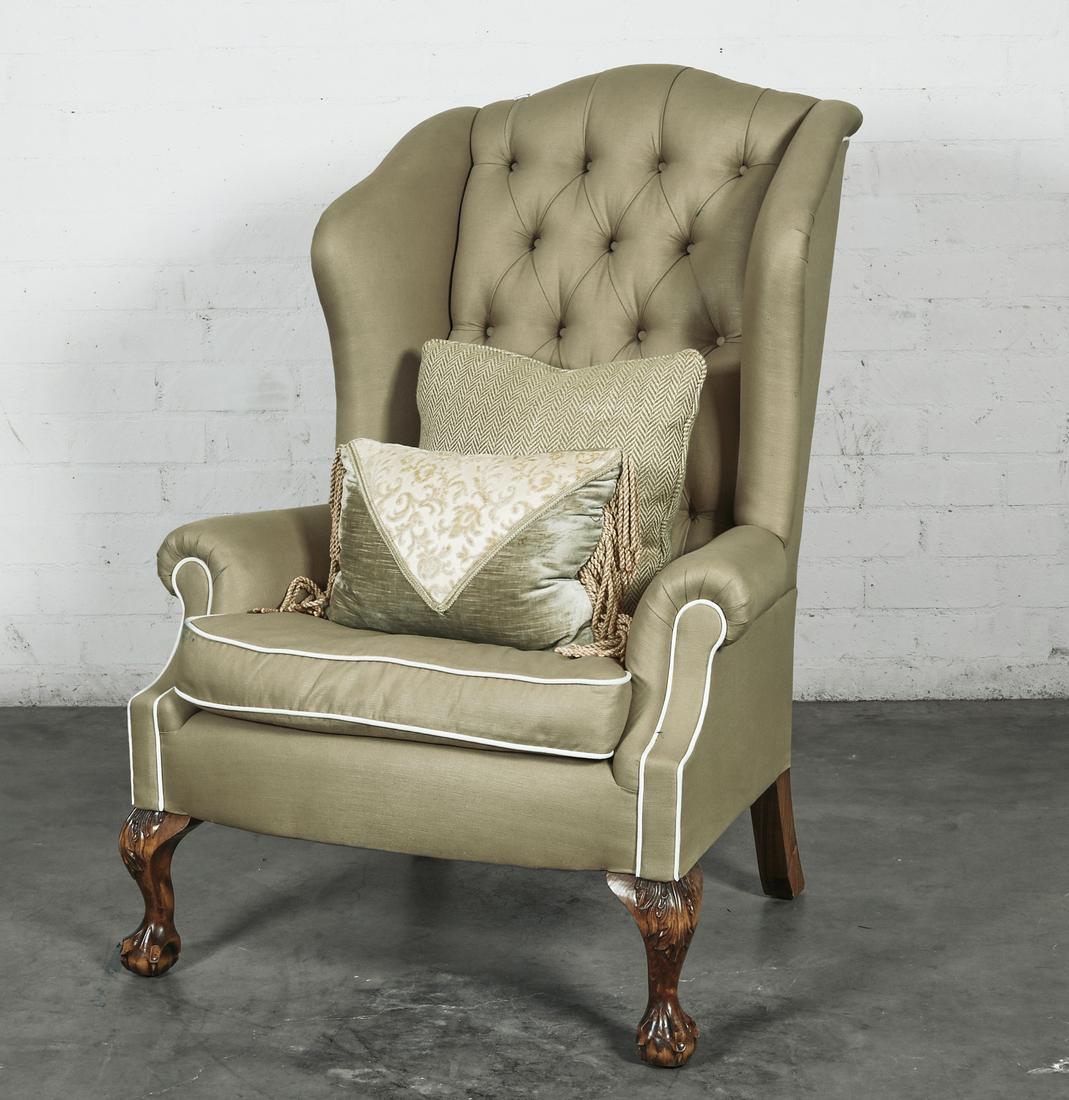 A George II style wingback armchair (1 of 3)