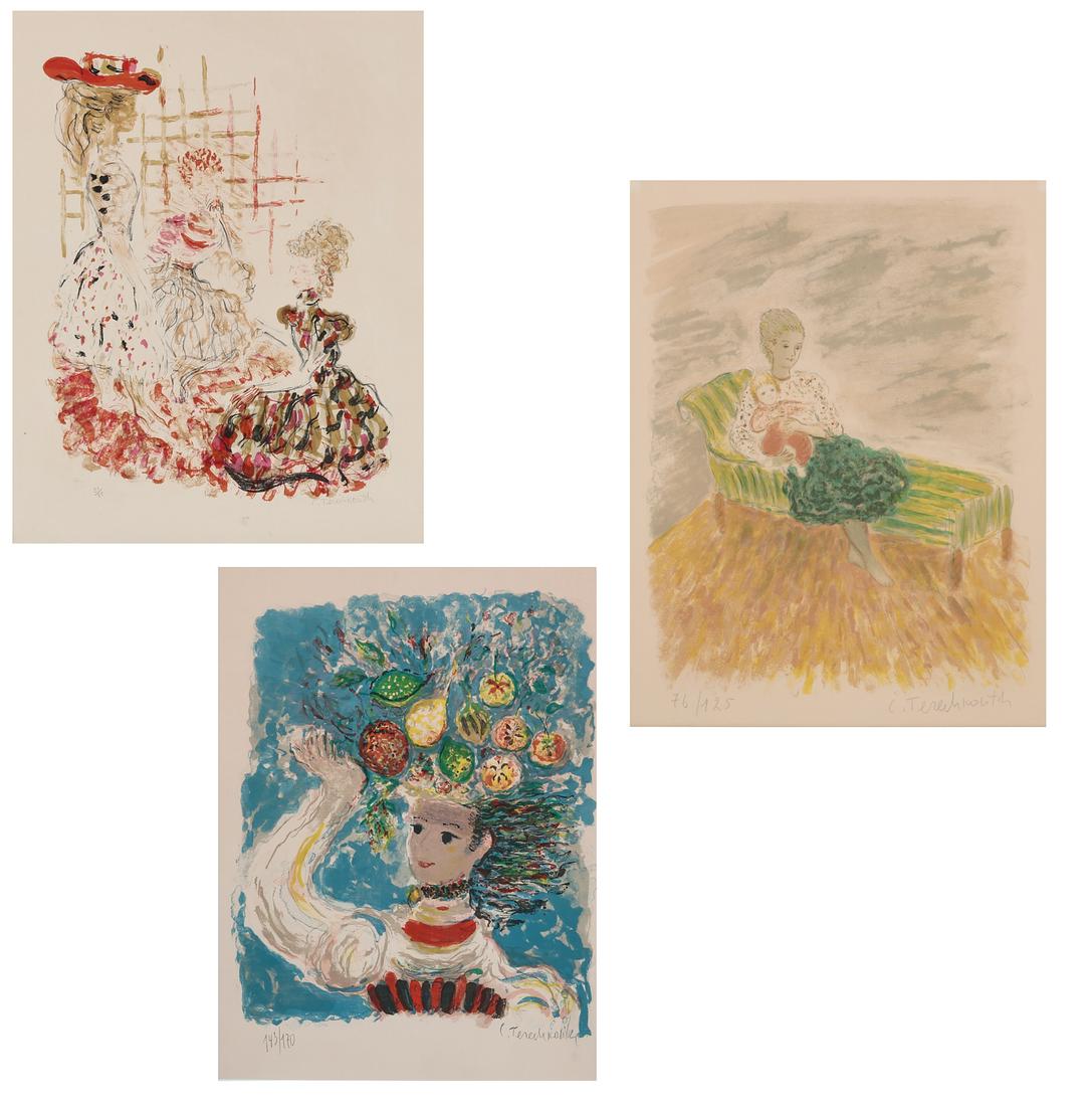 Constantin Terechkovitch, lithographs in color: Constantin Terechkovitch (French/Russian, 1902-1978)Portraits of women and children.lithographs in color on wove paperall signed and numbered in pencillargest 21 x 28in (53 x 71cm)
