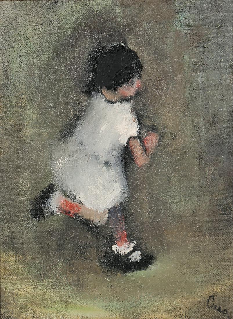 Leonard Creo, Girl running, oil on canvas (1 of 4)