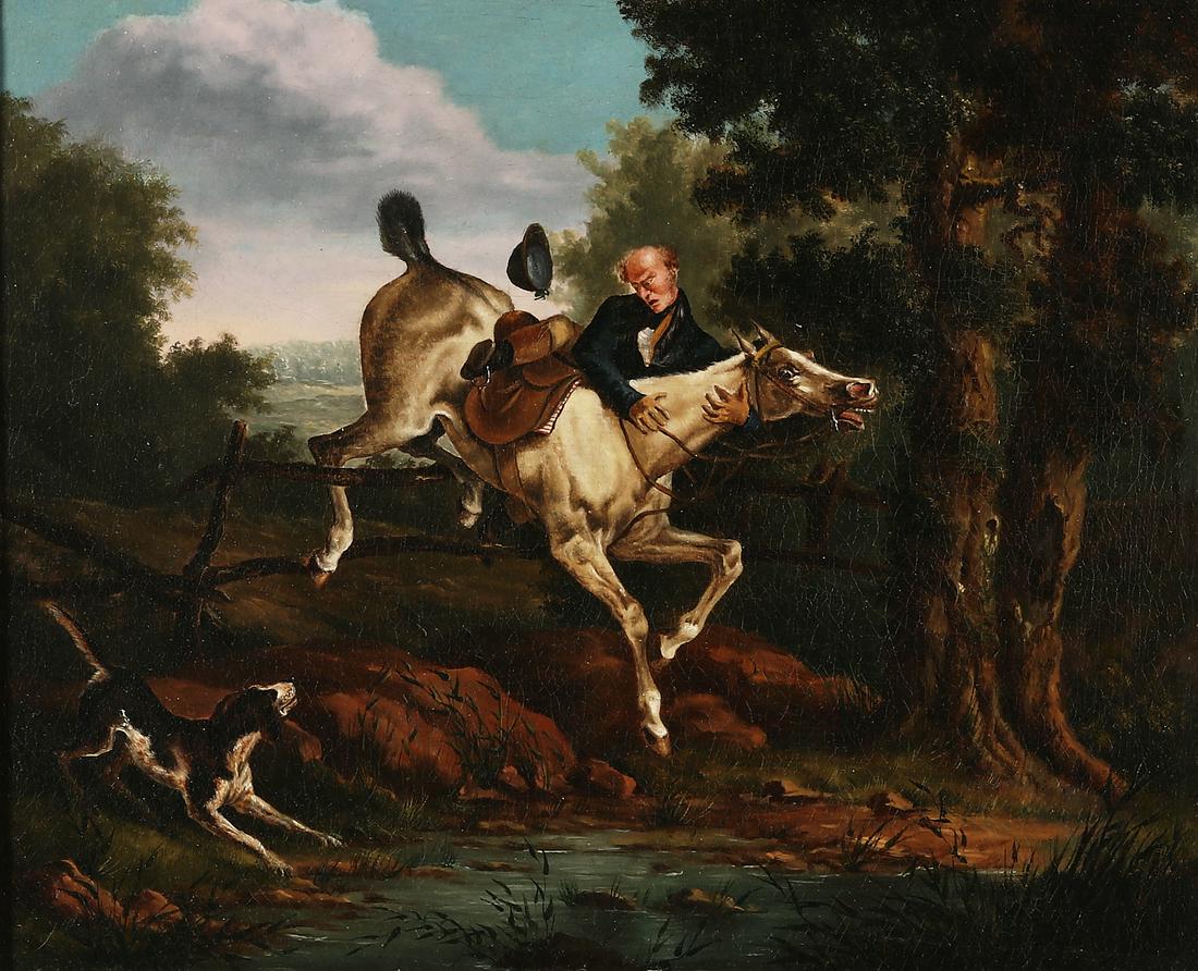 English School, Equestrian landscape oil / canvas (1 of 3)