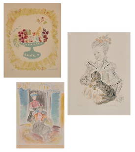 Constantin Terechkovitch, three color lithographs: Constantin Terechkovitch (French/Russian, 1902-1978)(3)color lithographs on wove paperall signed and numbered in pencillargest 20 x 26in (51 x 66cm)