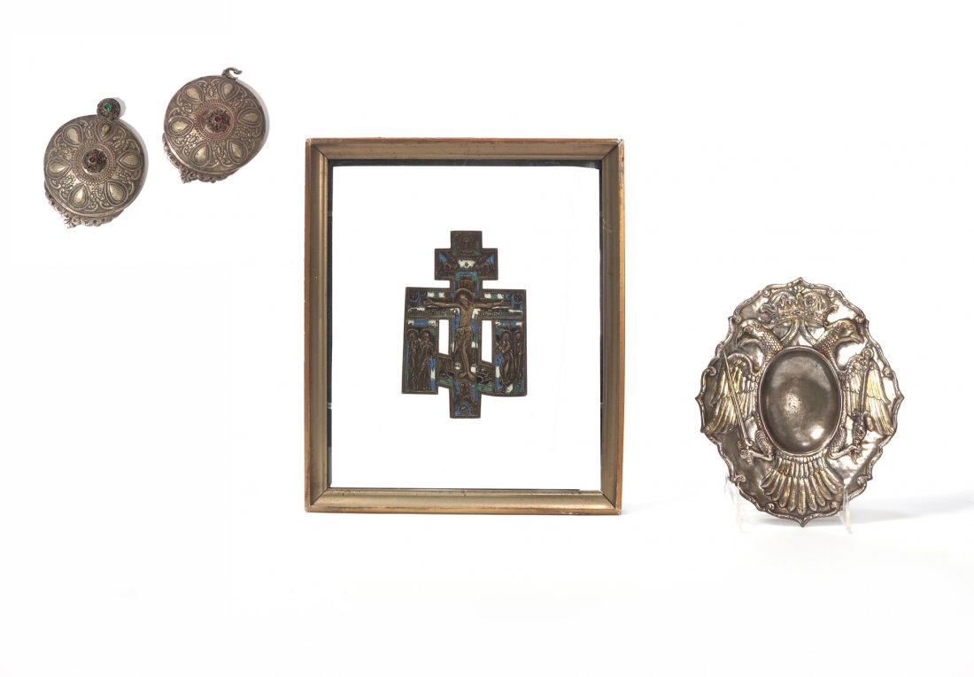 Three Greek metalware articles, 19th century (1 of 10)