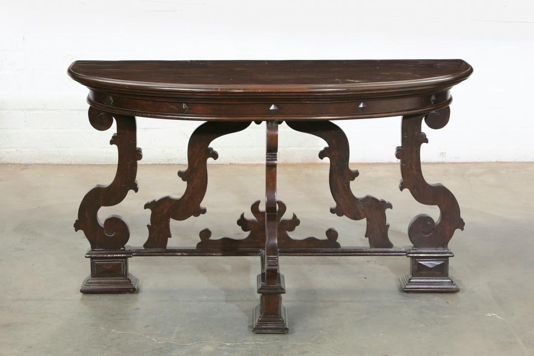 A Las Palmas Design 'Siena' demilune console (1 of 2)