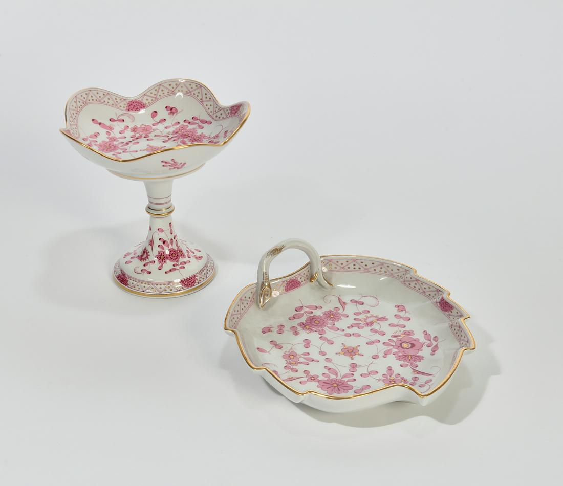 Two Meissen porcelain articles, Indian Pink (1 of 3)