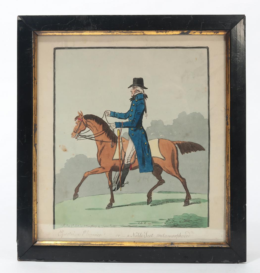 James Gillray, Equestrian Elegance!, Engraving (1 of 2)