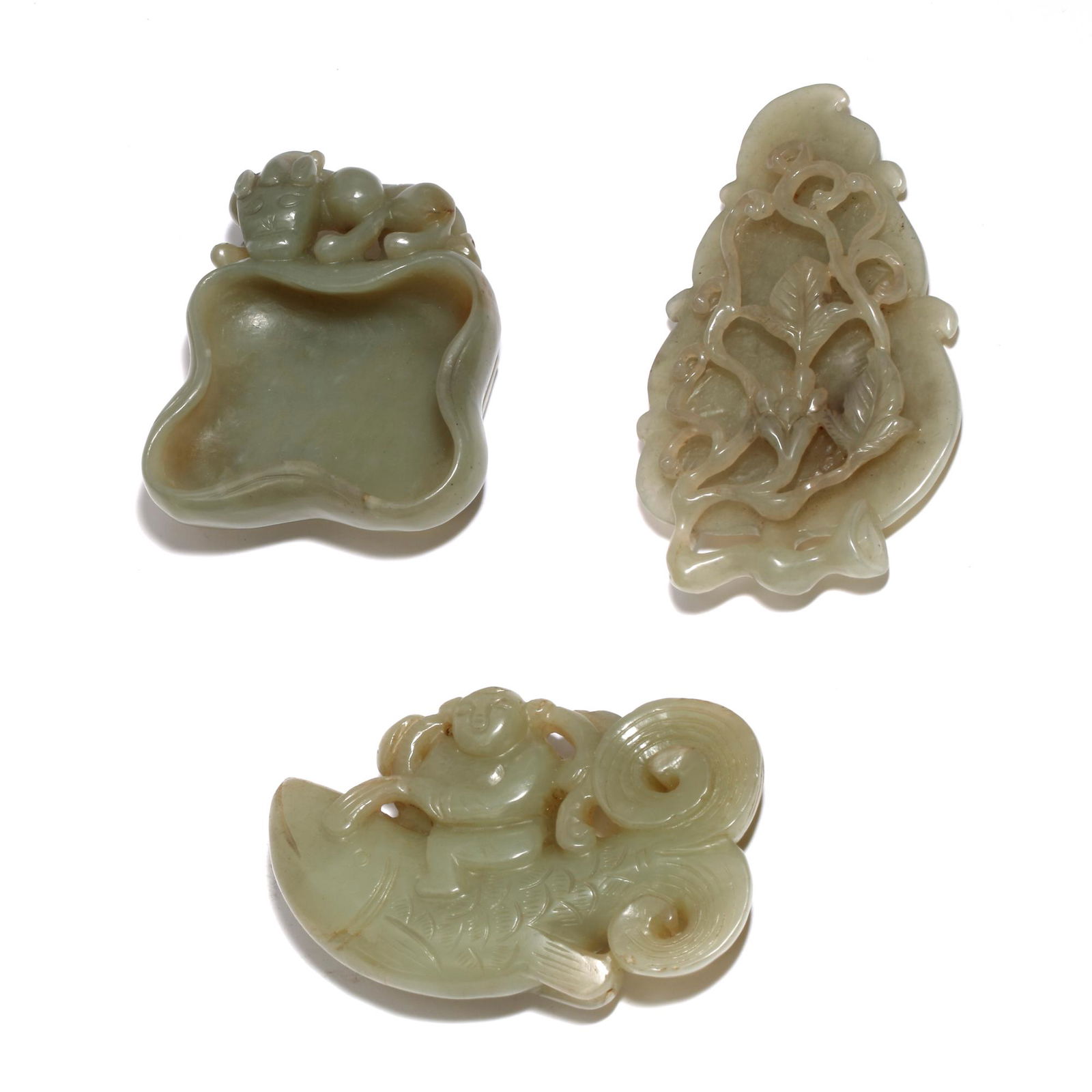 Three Chinese jade carvings (1 of 2)