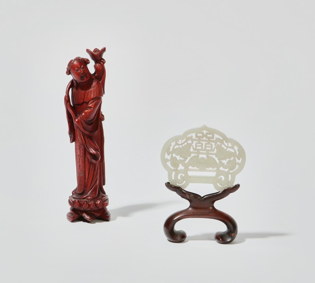 Two Chinese decorative table objects (1 of 2)