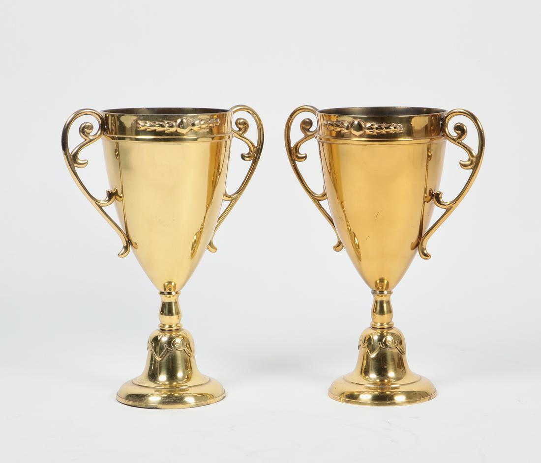 A pair of Neoclassical style gilt metal cups (1 of 3)