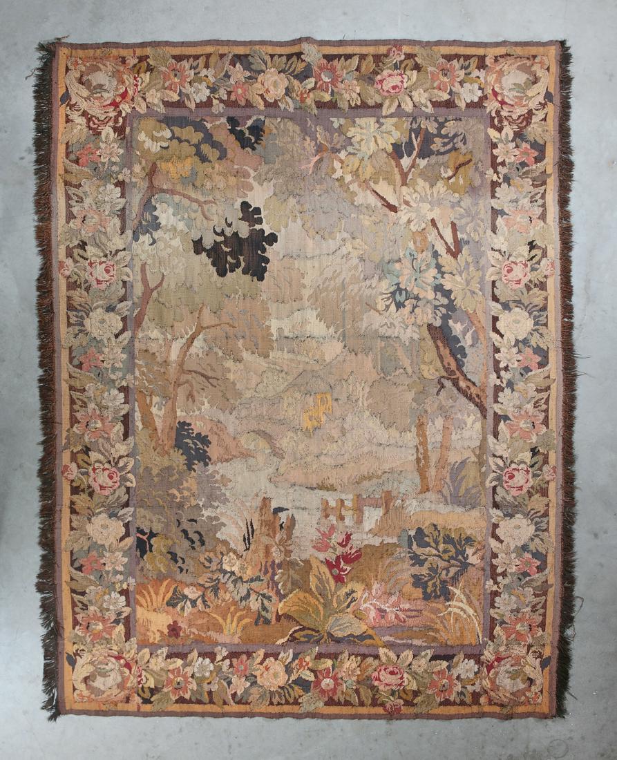 A Continental verdure tapestry, 19th century (1 of 4)