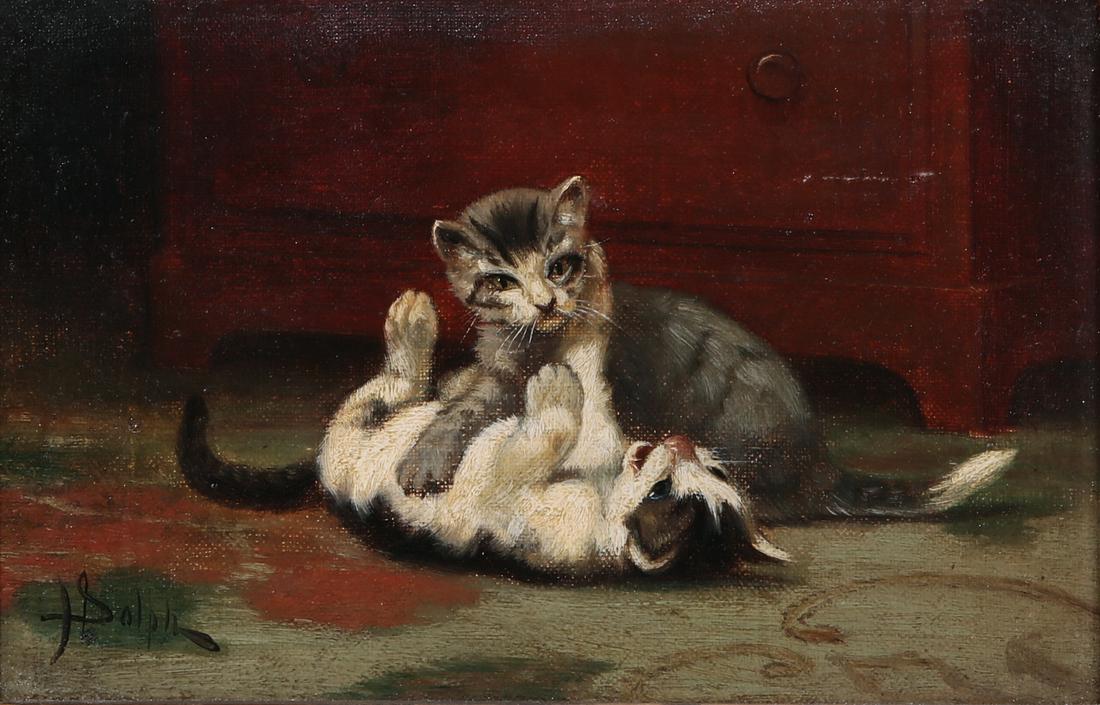 John Henry Dolph, Kittens, oil on canvas (1 of 4)