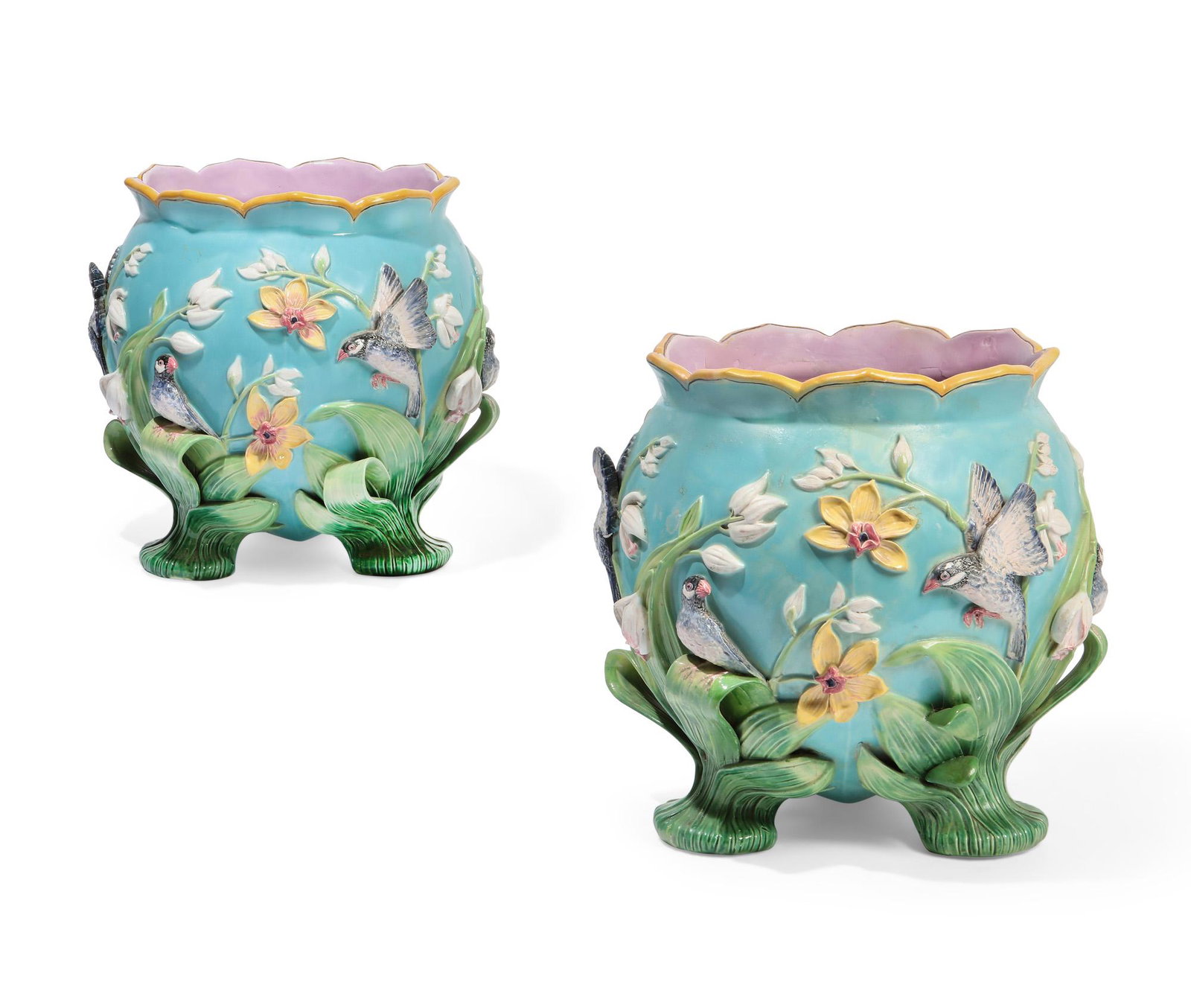 Pair of George Jones majolica jardinieres (1 of 12)