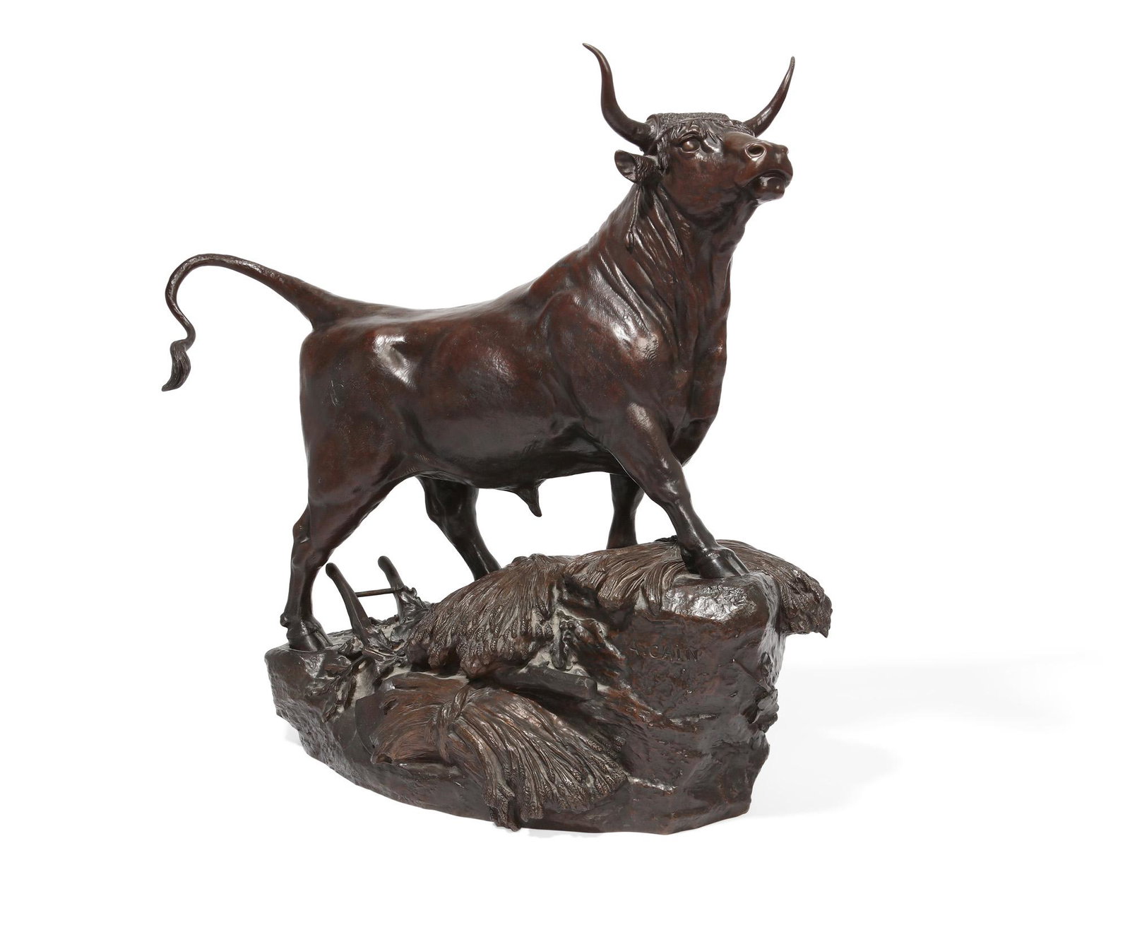 A N Cain bronze model of a bull (1 of 6)