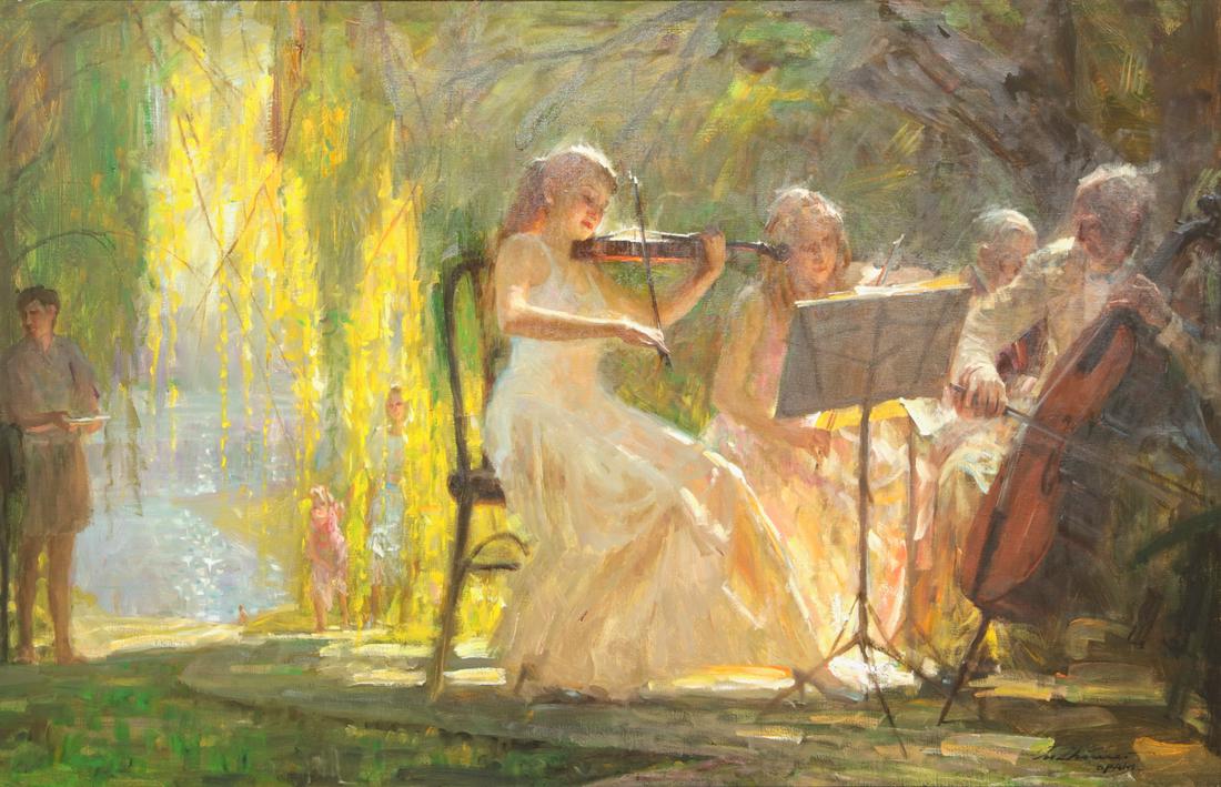 Garden quartet, oil on canvas (1 of 4)