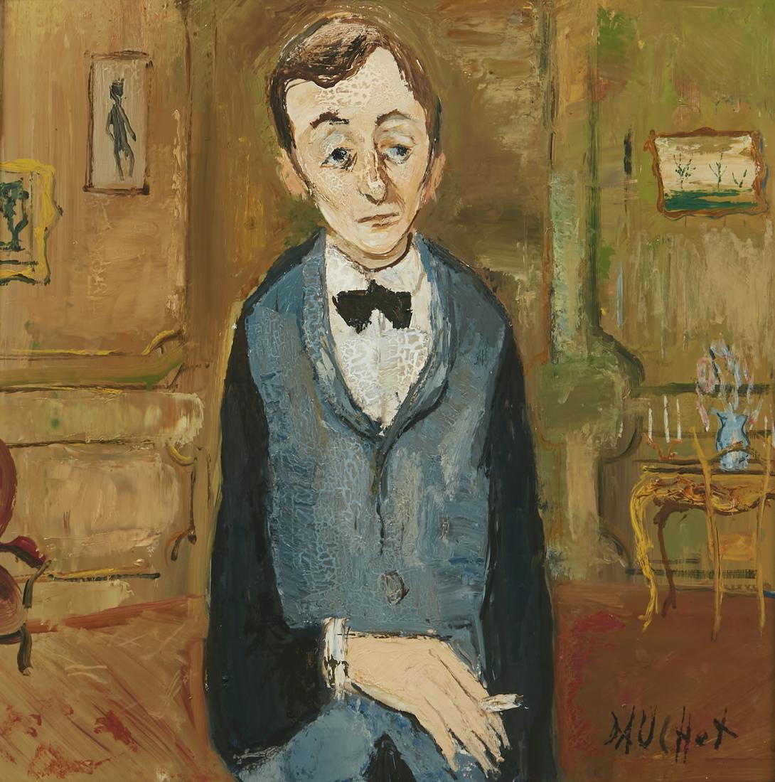 Gabriel Dauchot, Portrait of a man smoking (1 of 4)